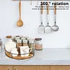 [US Local Warehouse] 360 Degree Rotating Spice Rack Round Condiment Organizer for Home Kitchen Pantry