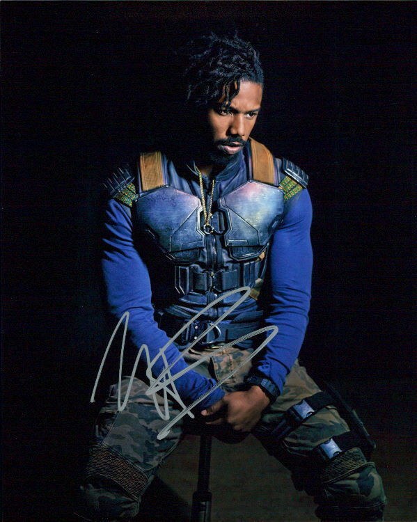 Michael B. Jordan (Black Panther) signed in-person 8x10 Photo Poster painting COA