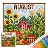 Stamped Cross Stitch Kit for Adults Rural Landscape 14CT tapestrymarket