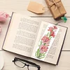 3Pcs Special Shape Flowers 5D DIY Diamond Painting Bookmark with Pendants
