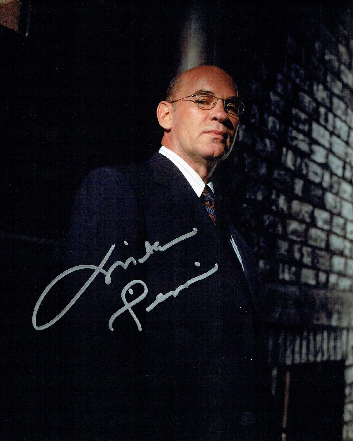 Mitch PELEGGI RARE Signed Autograph 10x8 Photo Poster painting AFTAL COA X-Files Walter SKINNER