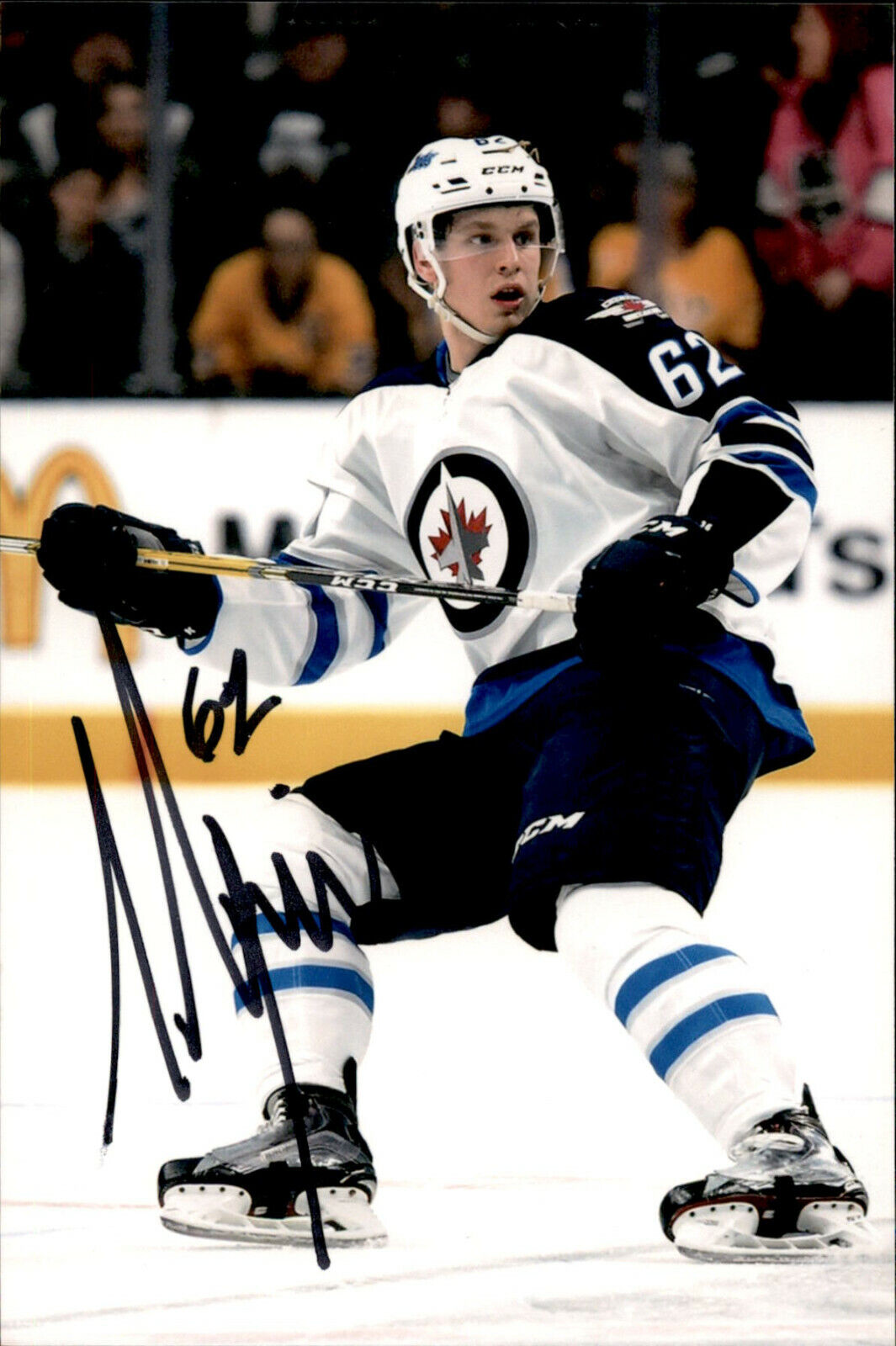 Nelson Nogier SIGNED 4x6 Photo Poster painting WINNIPEG JETS #2