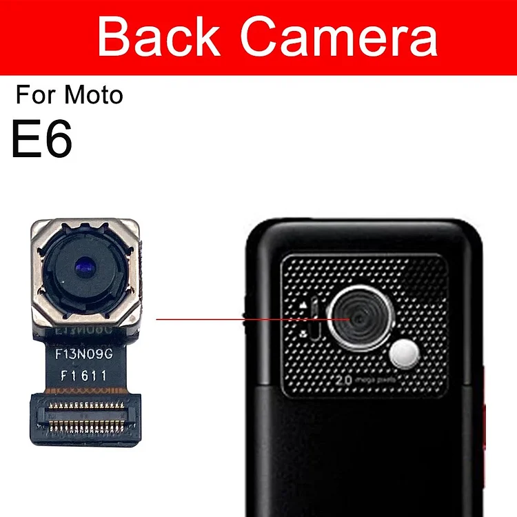 Original For Motorola Moto E6 E7 Plus Power E6s E20 E40 Front Camera Flex With Back Rear Camera Module Flex Cable