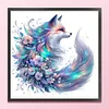 Flower Fox-11CT Stamped Cross Stitch 45*45cm