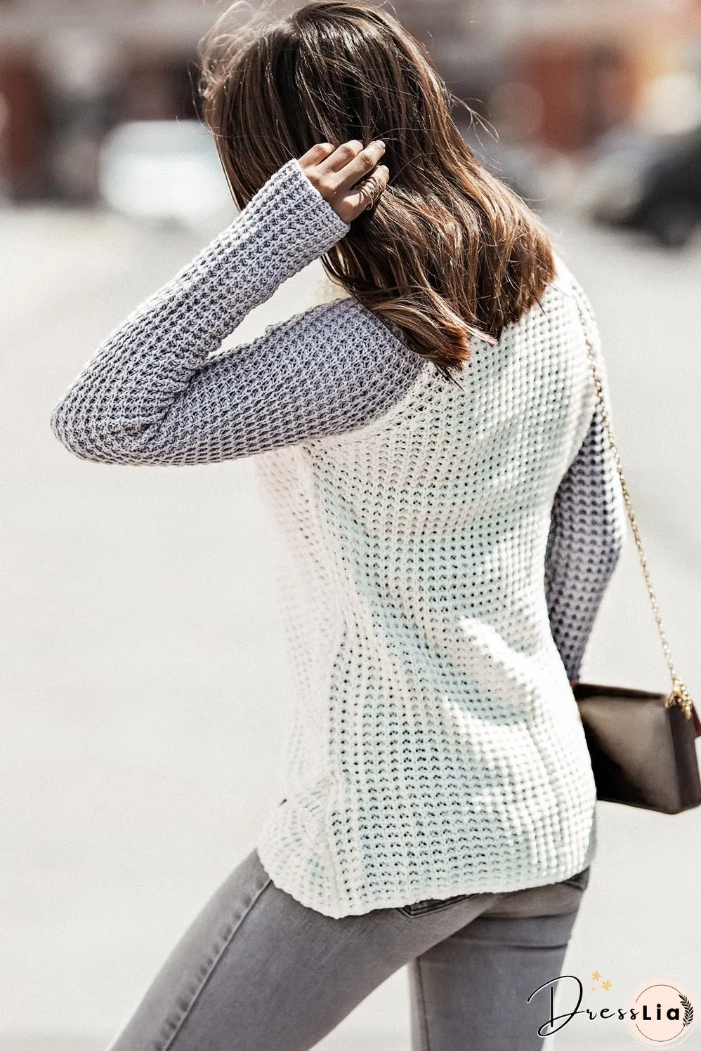 Hem Wrap Pullover Sweater