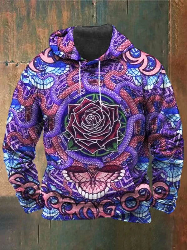 Unisex Skull Print Heavyweight Hoodies