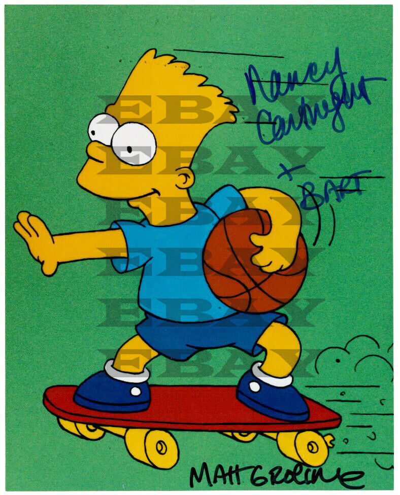 The Simpsons (Matt Groening & Nancy Cartwright)Autographed Signed 8x10 Photo Poster painting Rep