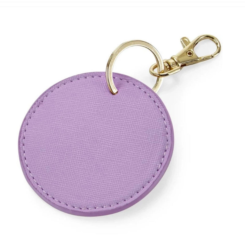 Elegant Minimalist Solid Color Pu Leather Unisex Keychain