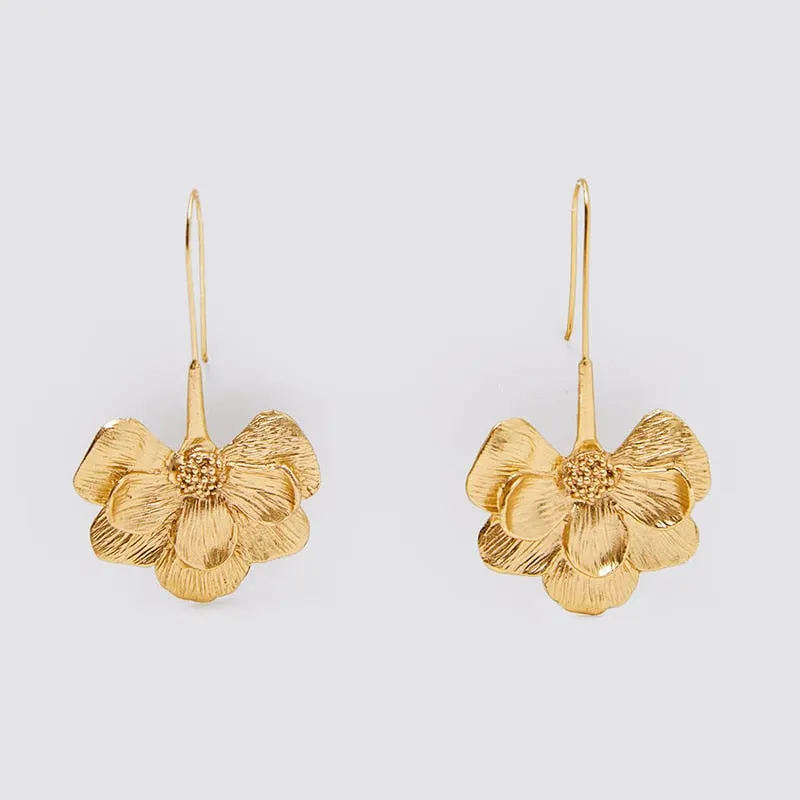 Dvacaman 2020 New Fashion Irregular Ceramic Pendant Earrings Women Vintage Handmade Resin/Wood/Metal Long Drop Earrings Jewelry