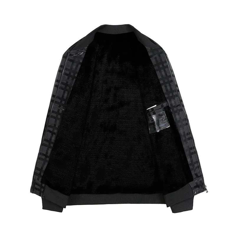 Men's Thick Plush Winter Plaid Jacket