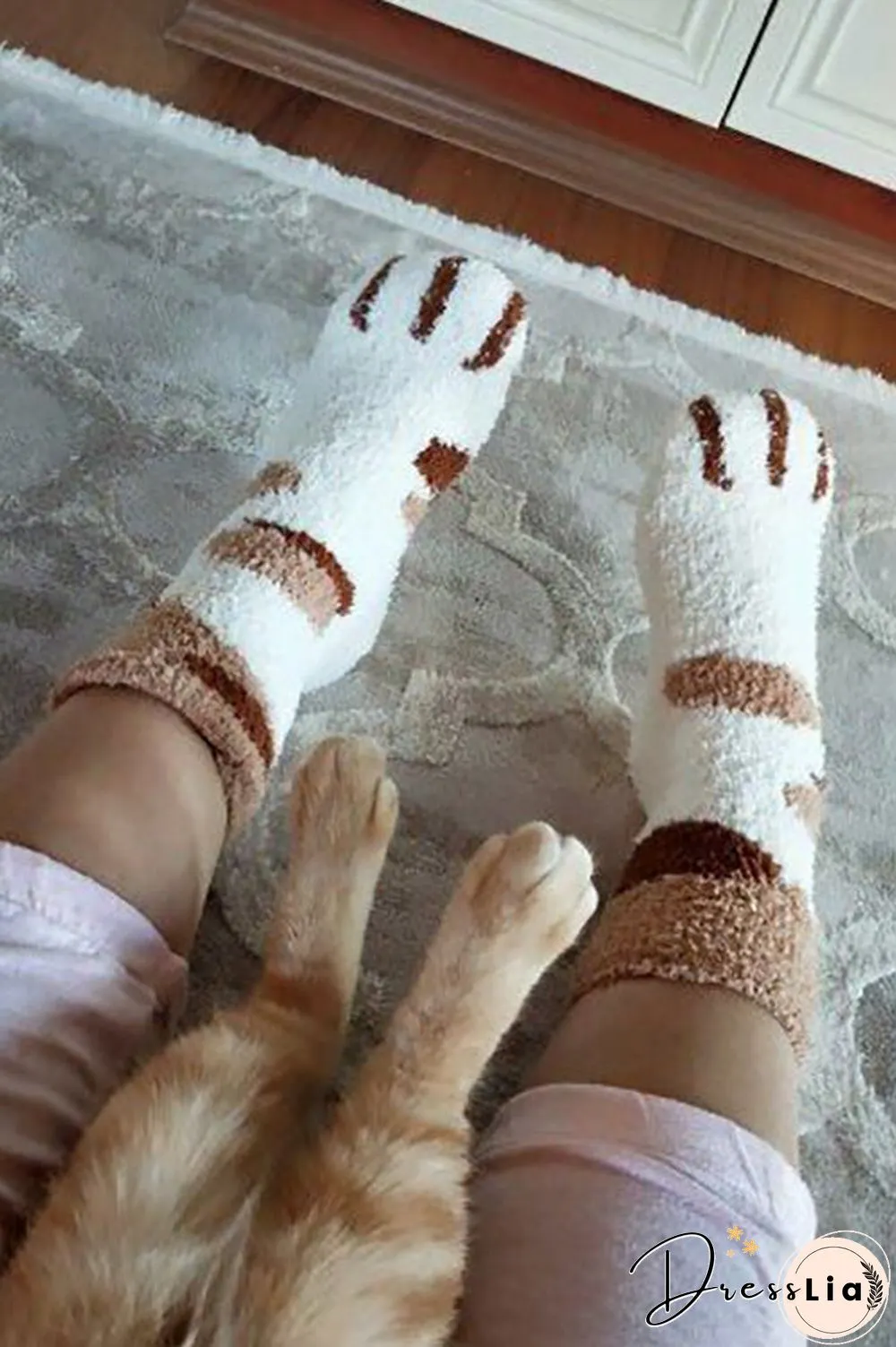 Cat Claws Cute Thick Warm Sleep Floor Socks