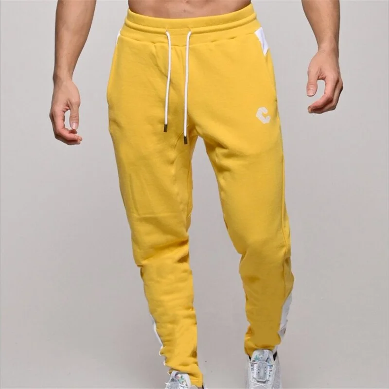 Aonga Men Sweatpants Fitness Bodybuilding Men Pants Casual Print Men Joggers Pants Cotton Sweatpants Slim Fit Streetwear Male Trouser aonga