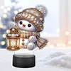 Acryl Weihnachten Schneemann doppelseitig - 5d DIY Bastellampe