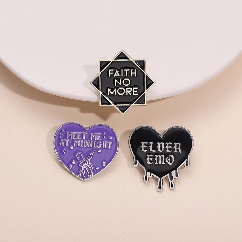 Cartoon Style Cowboy Style Artistic Pin Geometric Letter Heart Shape Alloy Stamping Stoving Varnish Plating Unisex Badge Brooches Collar Pin