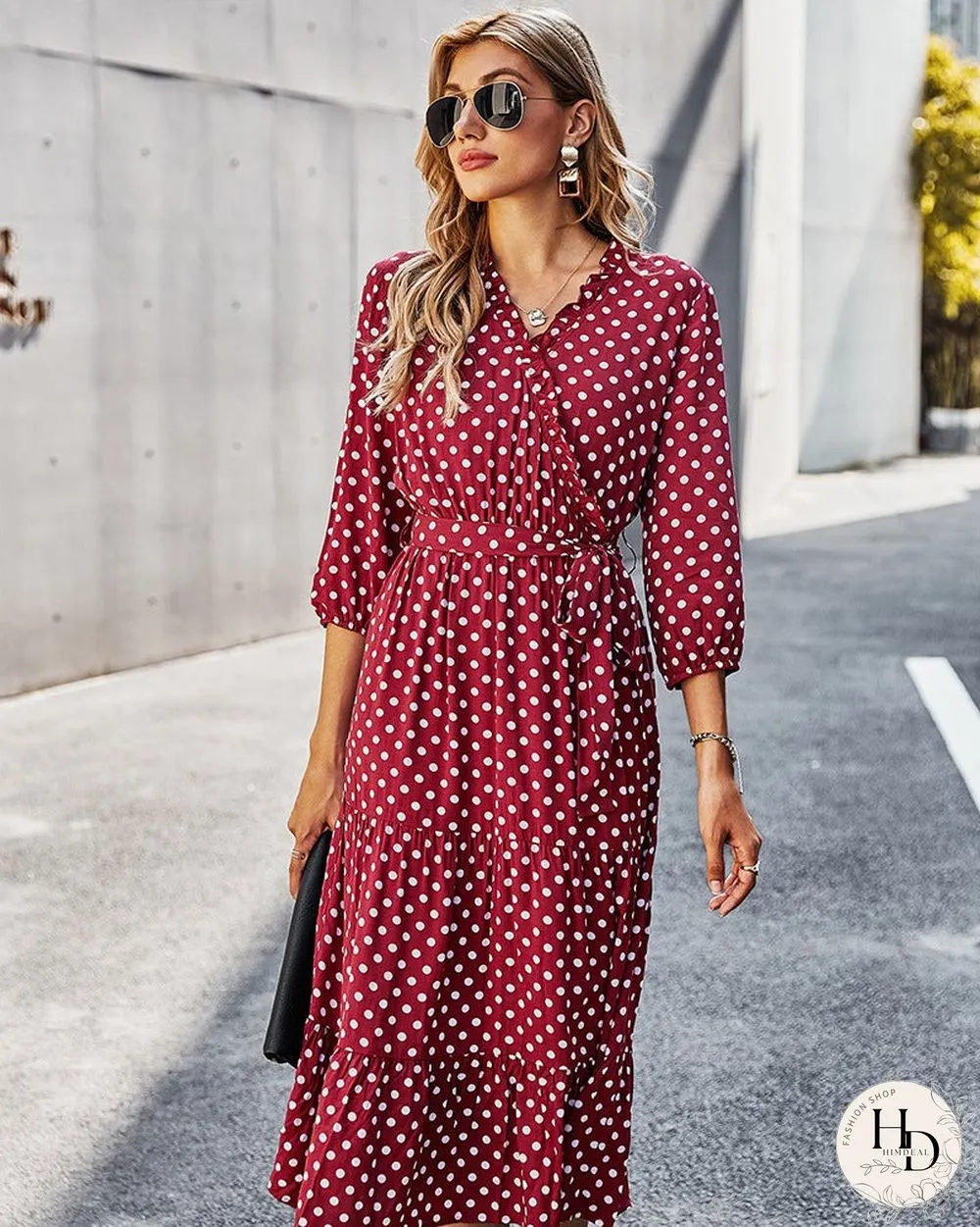 Women's Spring and Summer Classic Polka Dot Print Dress Women