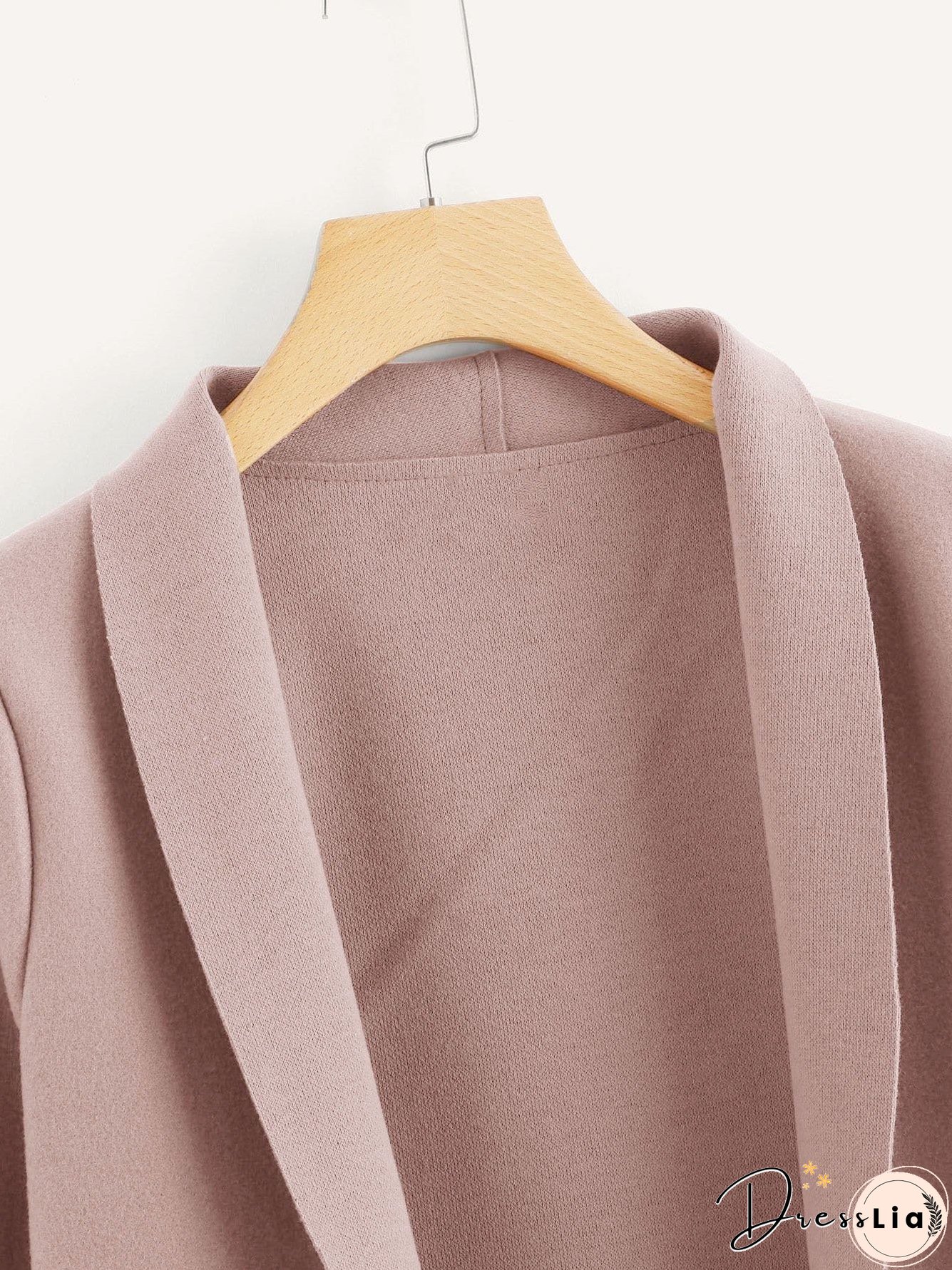 Solid Shawl Collar Dual Pocket Coat for Women