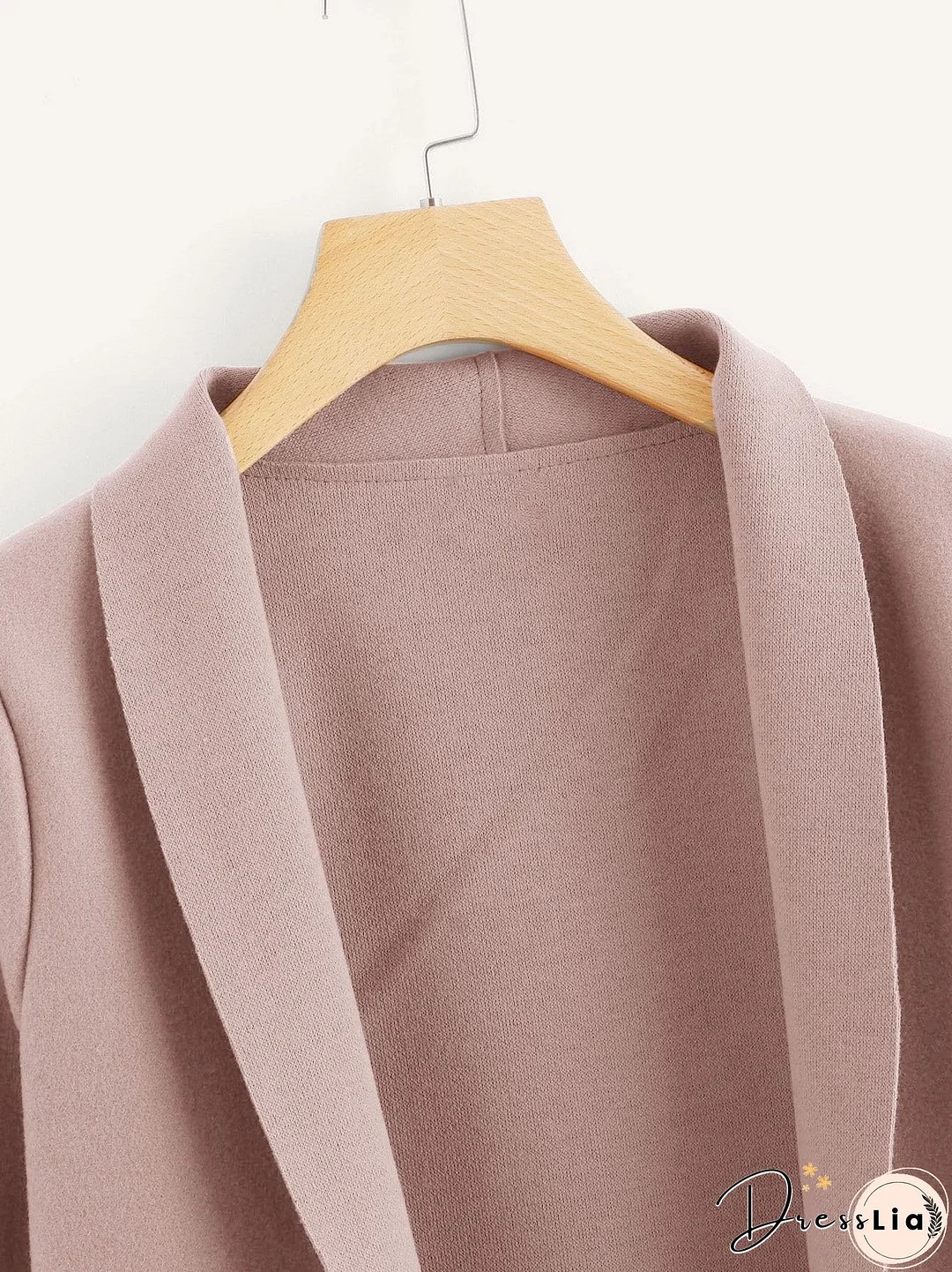 Solid Shawl Collar Dual Pocket Coat for Women