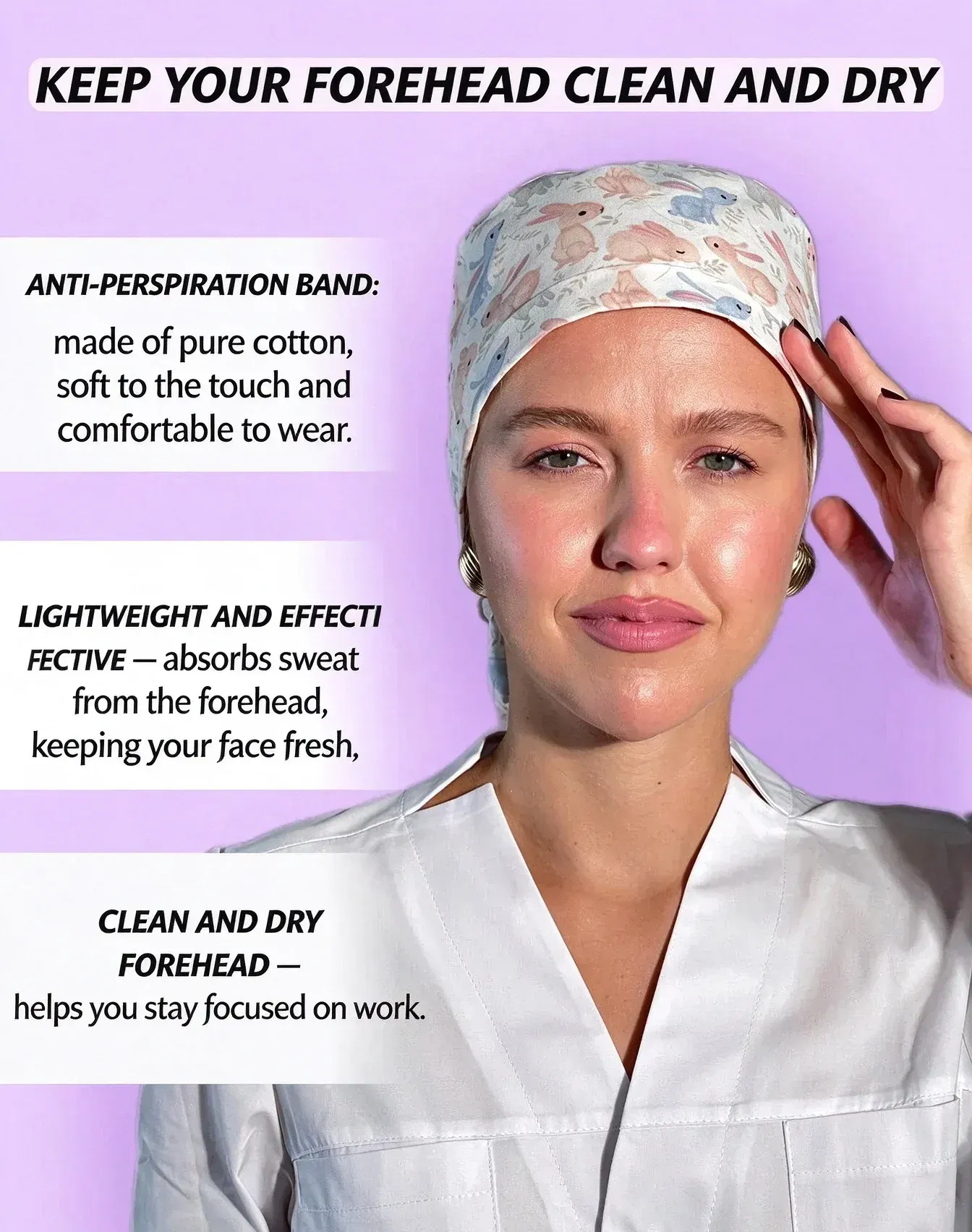 Adjustable Cotton Scrub Cap