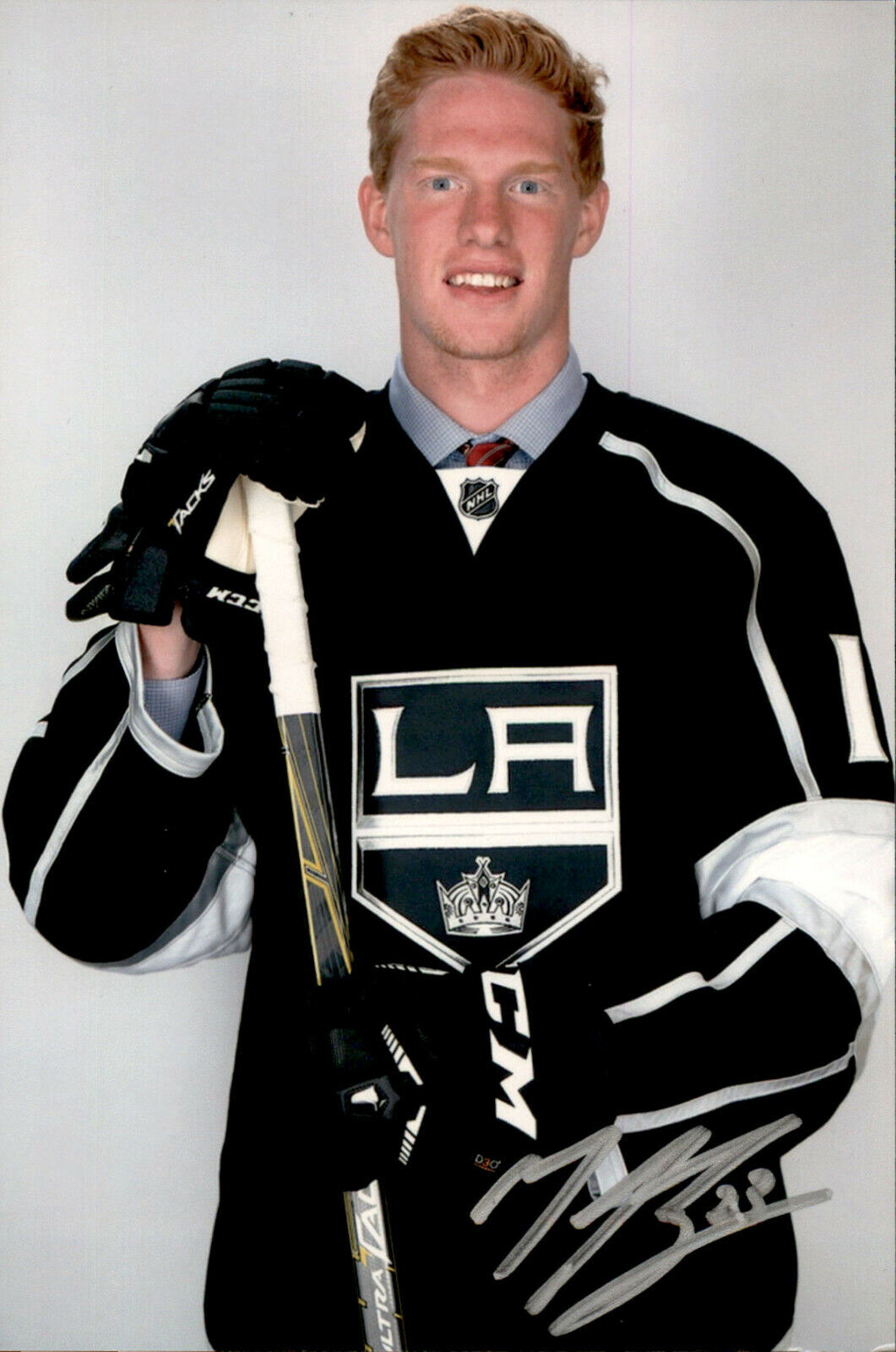 Matt Schmalz SIGNED 4x6 Photo Poster painting LOS ANGELES KINGS