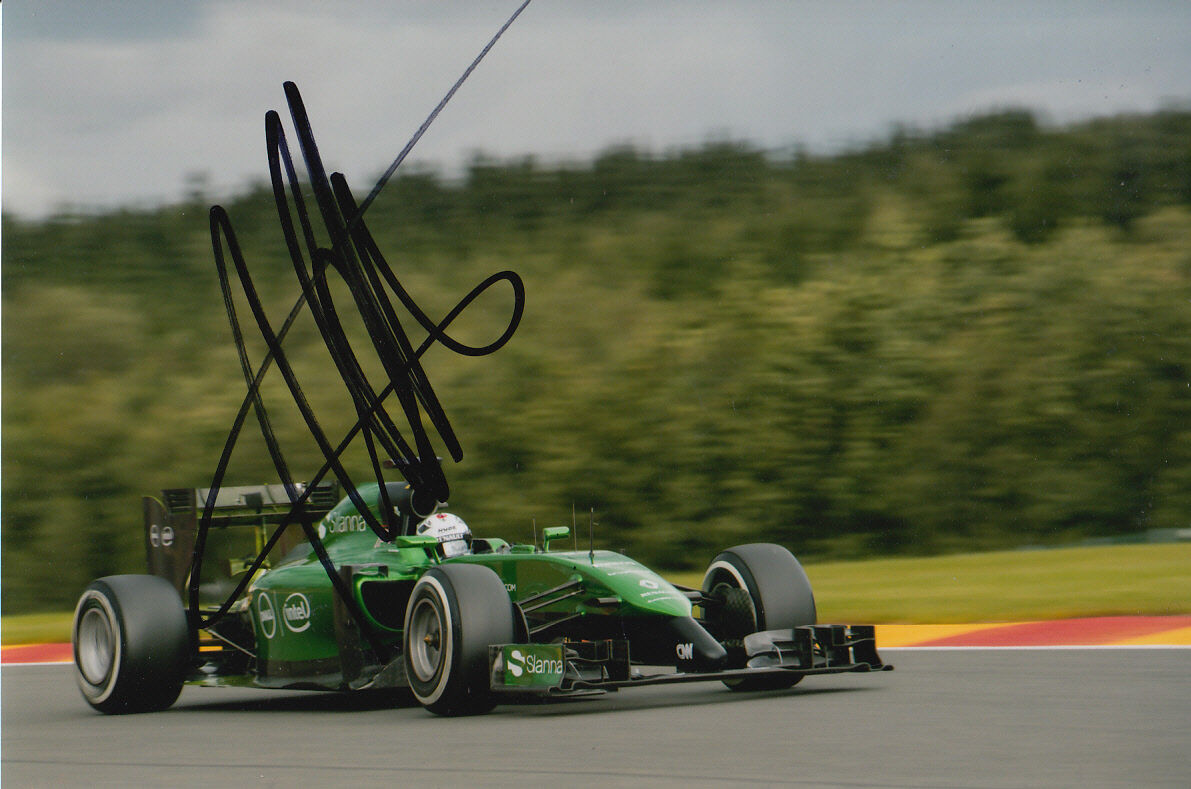 ANDRE LOTTERER CATERHAM F1 HAND SIGNED 6X4 Photo Poster painting 14.