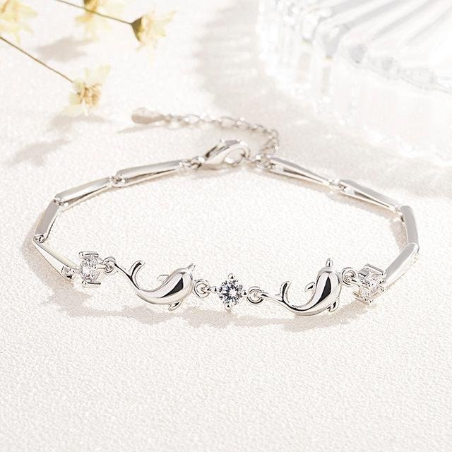 Creative Silver color Dolphin Bracelets-Mayoulove