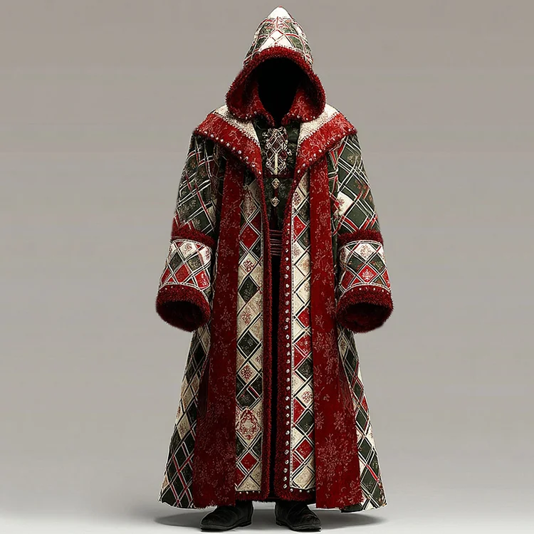 Men's Christmas Robe-style Hooded Cloak