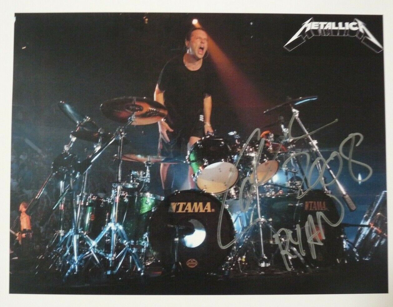 Lars Ulrich Metallica Autographed Signed 8.5X11 Photo Poster painting PSA BAS Guaranteed