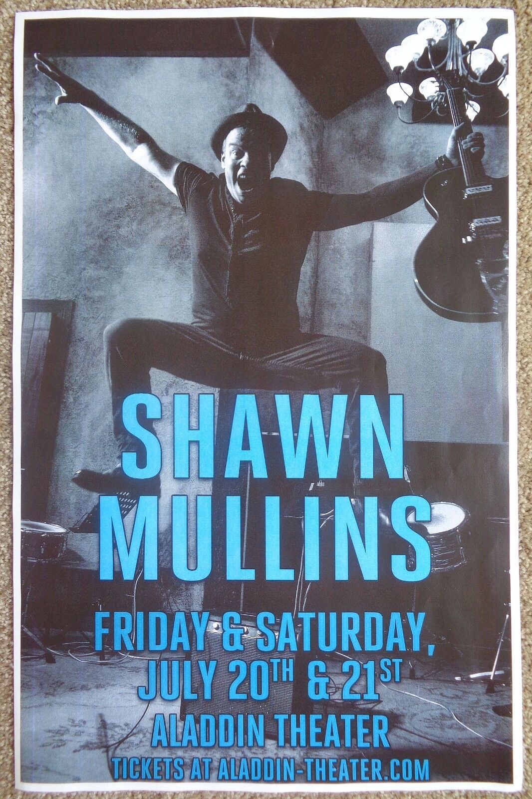 SHAWN MULLINS 2018 Gig POSTER Portland Oregon Concert