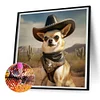 Diamond Painting-DIY Full Round Drill Cowboy Dog