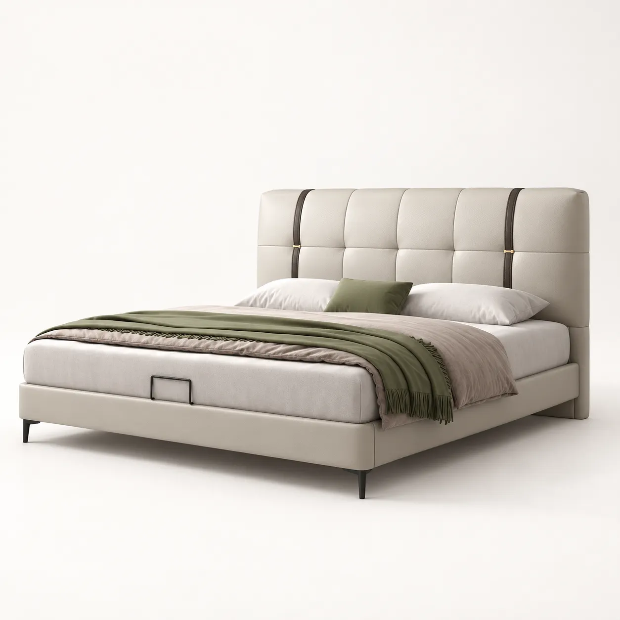 Upholstered Bed 222372 — white studio view