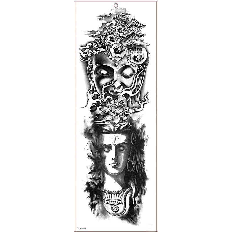 Large Arm Sleeve Tattoo Waterproof Temporary Tattoo Sticker Clock Rose Full Flower Tatoo Body Art Tattoo Girl