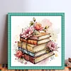 Flowers And Books-11CT Stamped Cross Stitch 40*40cm/15.75*15.75in