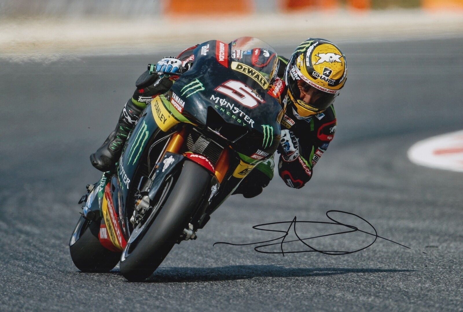 Johann Zarco Hand Signed Monster Yamaha Tech 3 12x8 Photo Poster painting 2017 MotoGP 4.