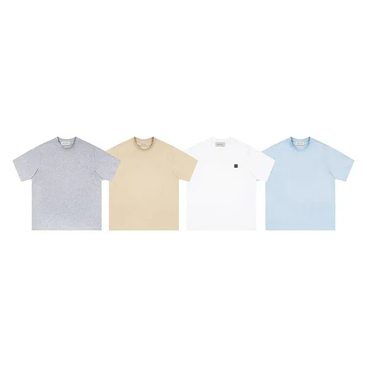 New Fashion  Solid Color Casual T-shirt  High Quality Cotton Short Sleeves T Shirt