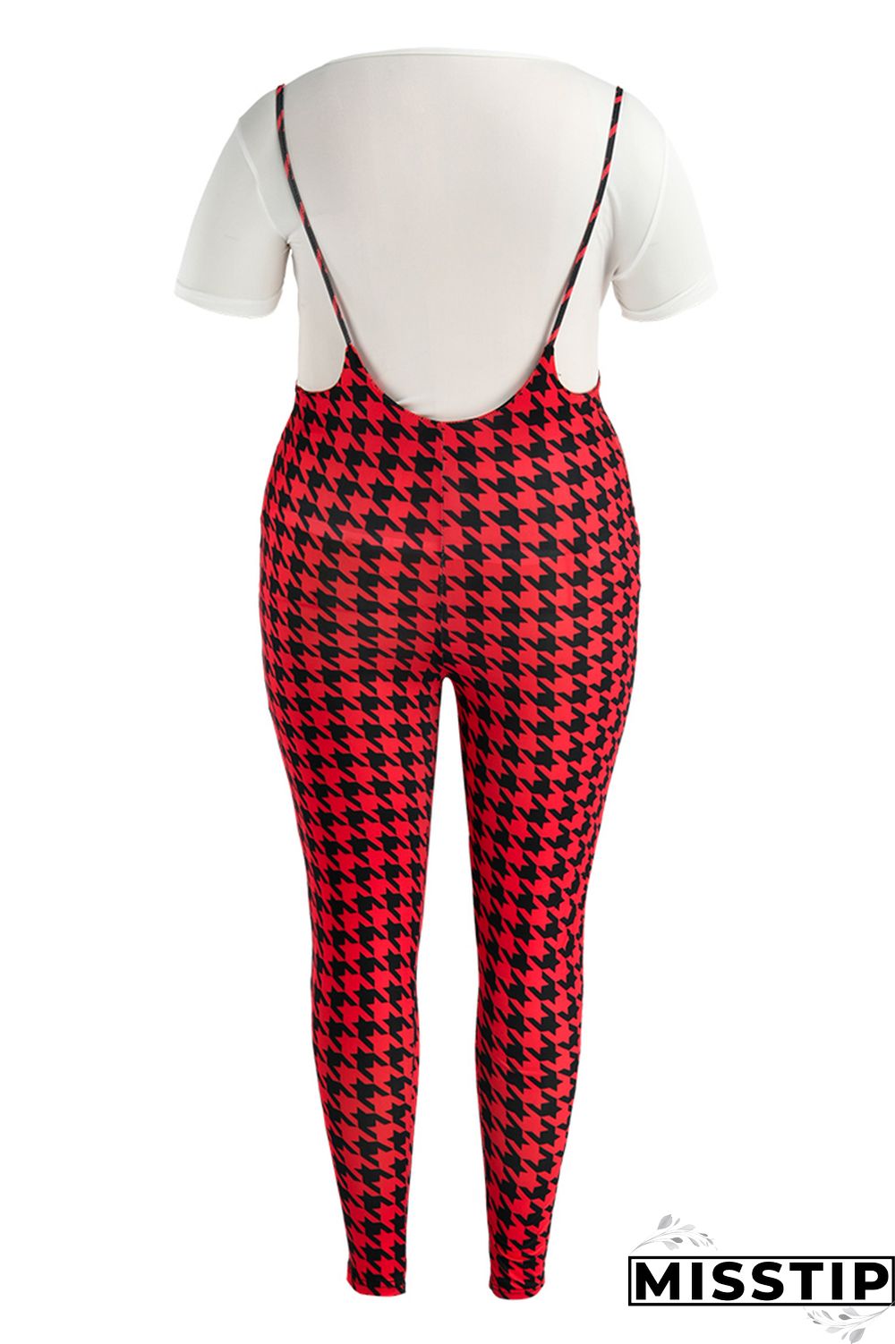 Pink Fashion Casual Letter Plaid Print Basic O Neck Short Sleeve Two Pieces
