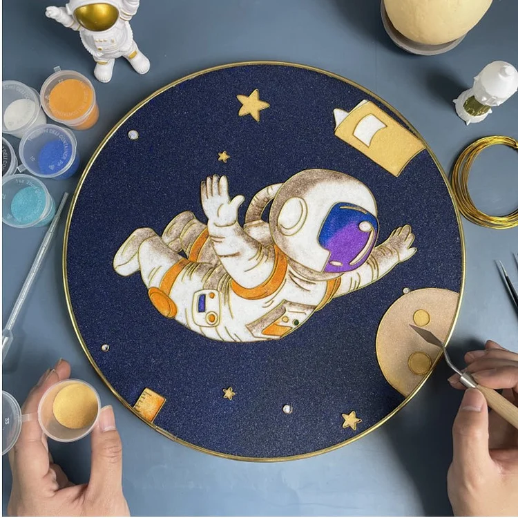 Flying Astronaut - DIY Cloisonne Painting Art Kits For Kids