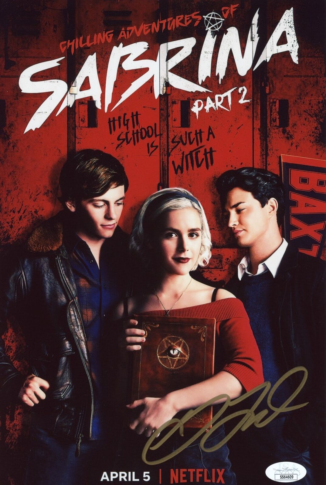 Gavin Leatherwood Chilling Adventures of Sabrina 8x12 Photo Poster painting Signed JSA COA Auto