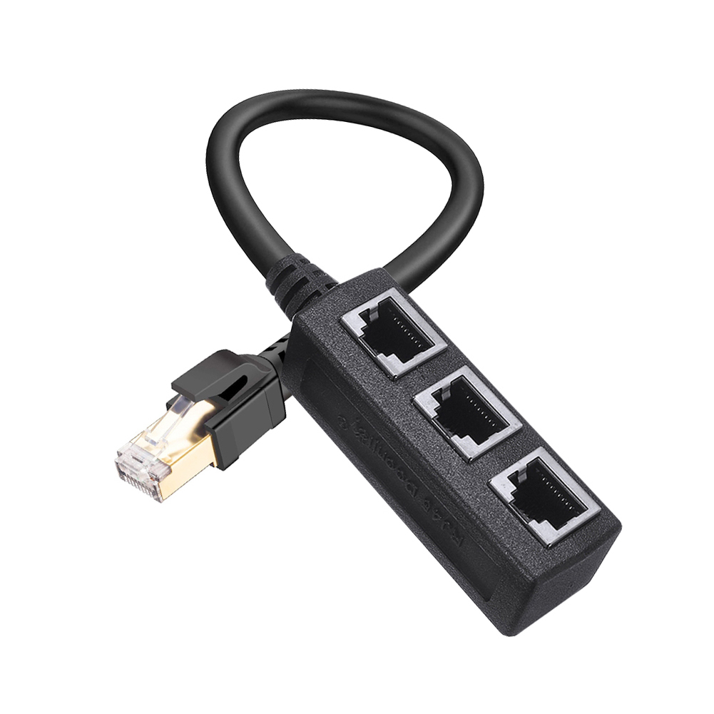 

RJ45 1 to 3 Port Ethernet Cable Splitter Connector Extender for Cat 8/Cat7, 501 Original