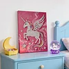 (30x40cm)DIY Pearl Painting Framed Unicorn Handmade Pearl Material Art Kit Living Room Decor