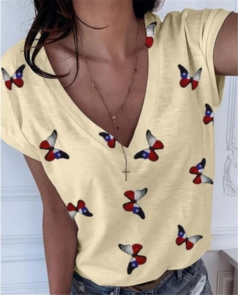 Heart Print Women Shirt Blouse Plus Size 2020 Casual Summer Short Sleeve Loose Shirt Ladies Streetwear Tops Blusa Clothing