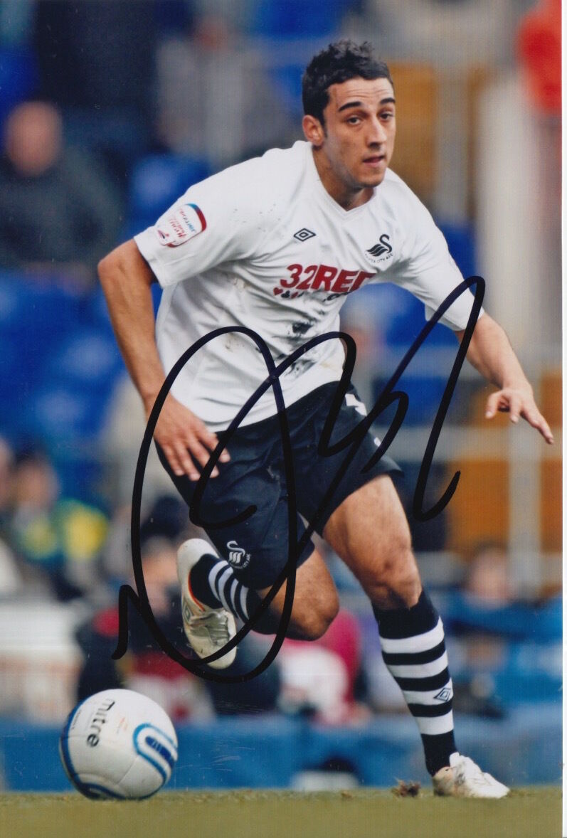 SWANSEA CITY HAND SIGNED NEIL TAYLOR 6X4 Photo Poster painting 3.