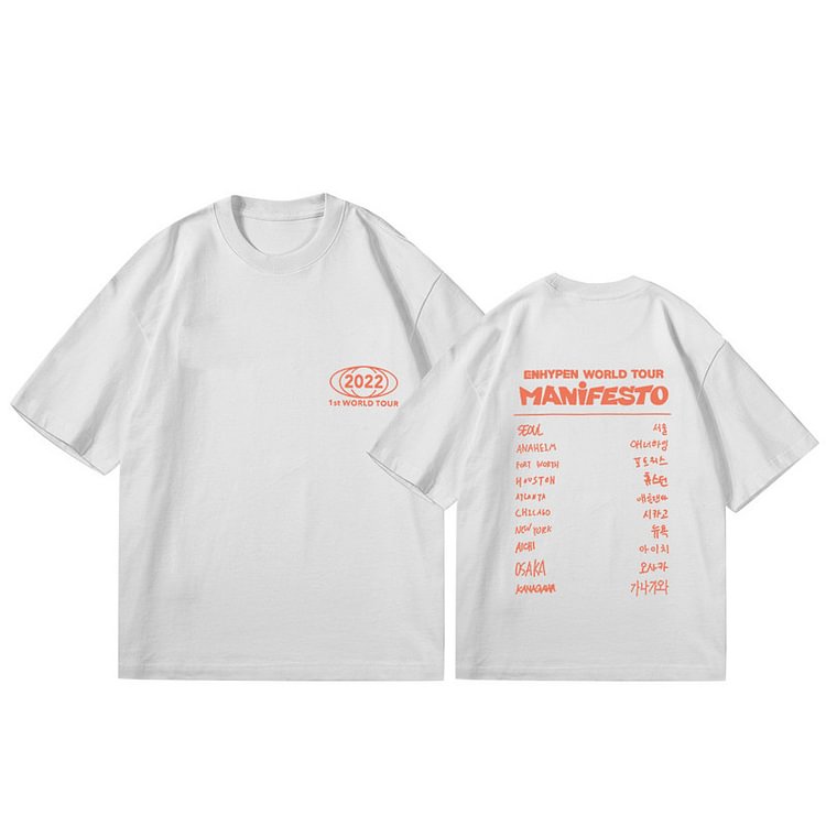 ENHYPEN 2022 World Tour Manifesto Print T-shirt