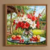 40x40cm fleur 5d bricolage plein perceur rond diamant peinture kit d&eacute;coration murale &agrave; la maison