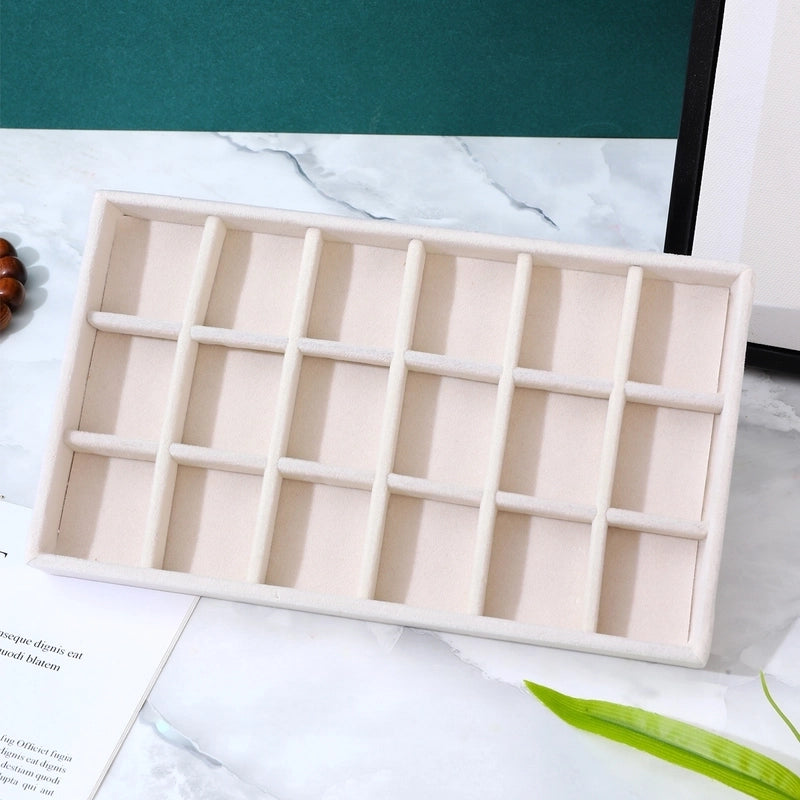 Minimalist Solid Color Velvet Flannel Jewelry Rack