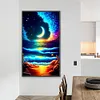 Sea Wave Moon - Round AB Drills Diamond Painting(75*45cm)