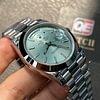 Rolex Day-Date m228206-0004 White gold Ice Blue Dial with Diagonal Motif Smooth Bezel President bracelet (40mm) Super Clone