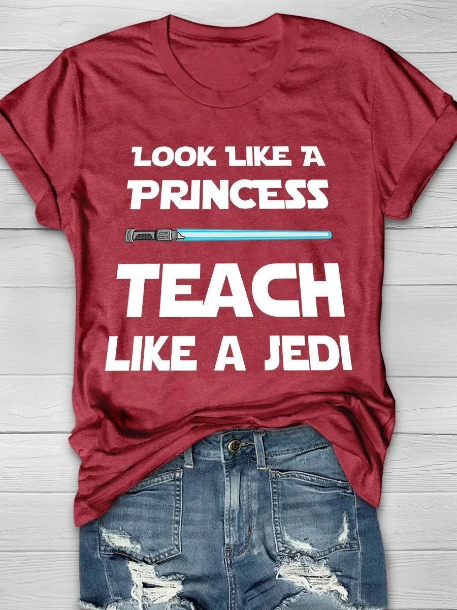 Jedi Teacher Print Short Sleeve T-shirt