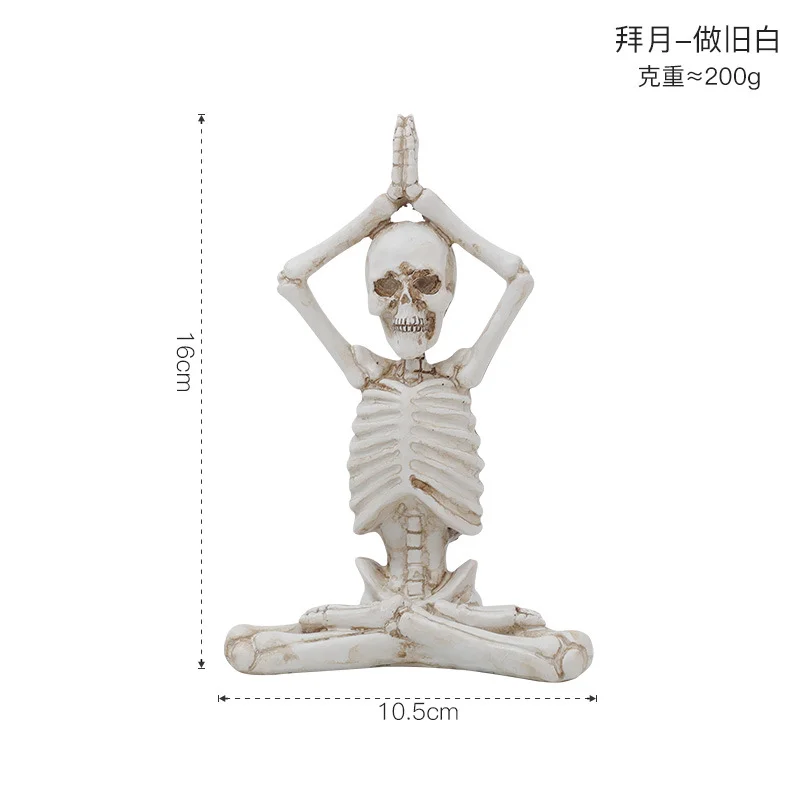 Skeleton Yoga Resin Ornaments Halloween Decoration