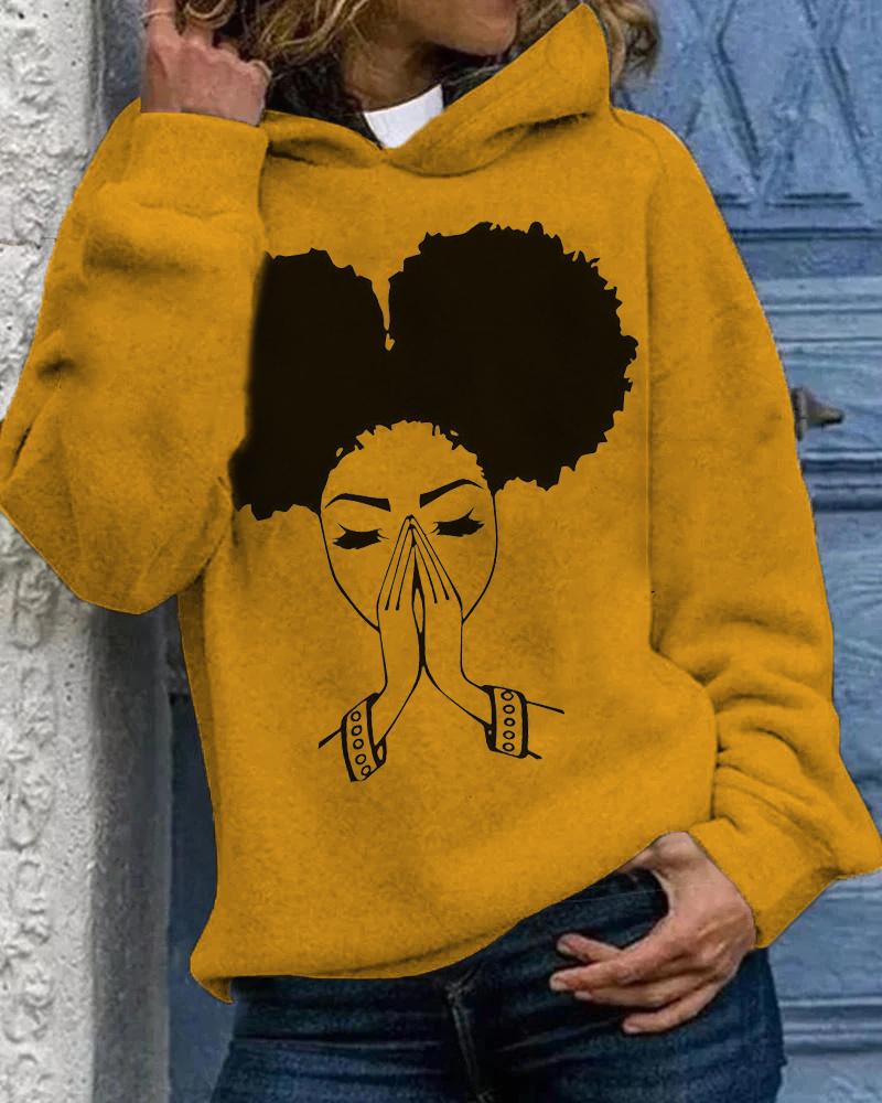 Make a Wish Cute Black Girl Print Women's Hoodie