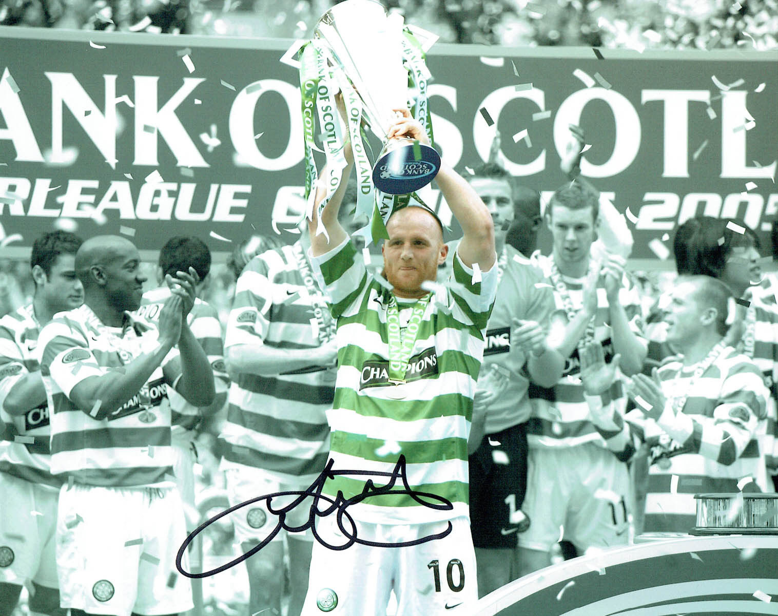 John HARTSON Celtic Legend SIGNED Autograph 10x8 Photo Poster painting AFTAL COA